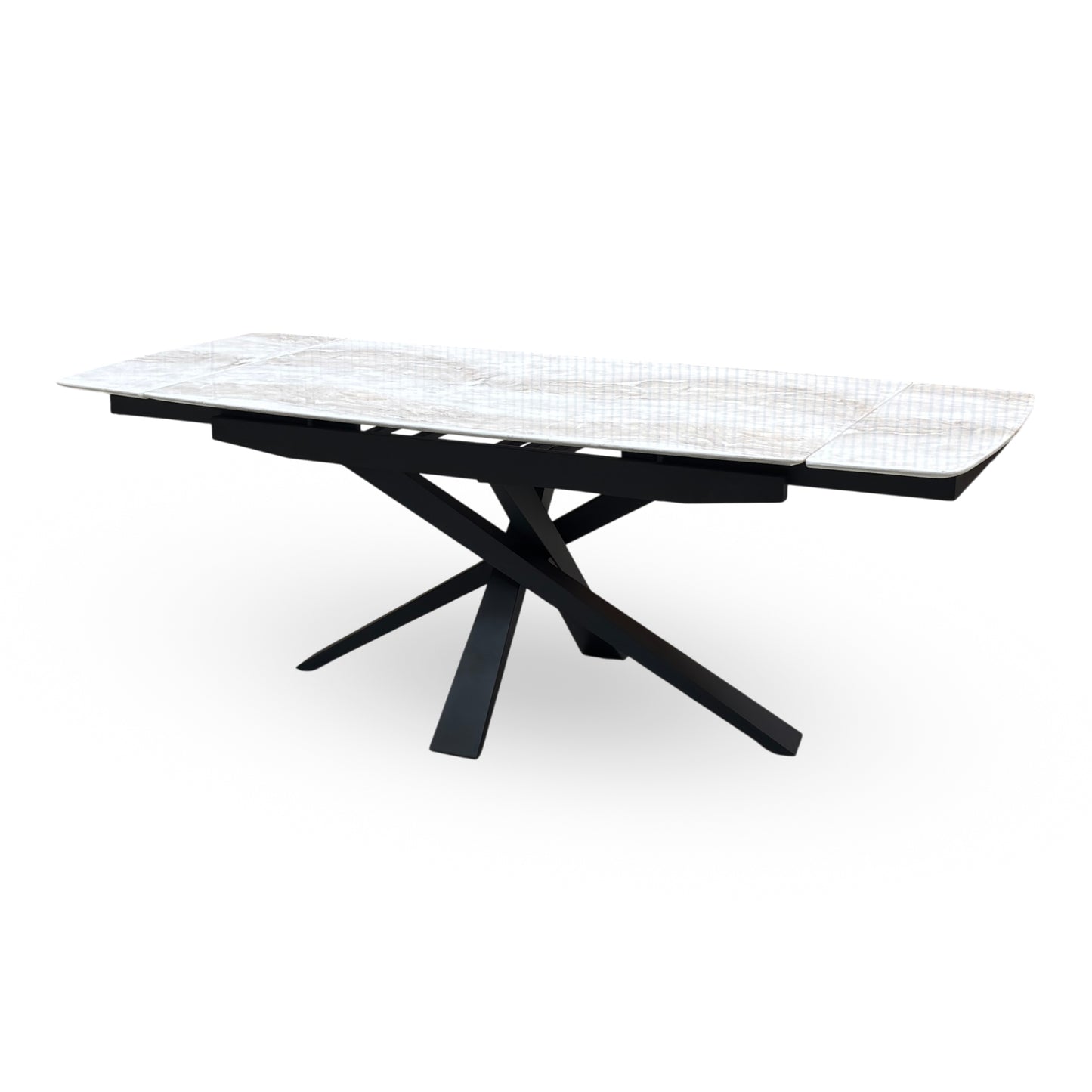 ‘Germain’ Real Marble Top Small Extending Dining Table