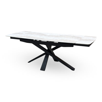 ‘Germain’ Real Marble Top Small Extending Dining Table