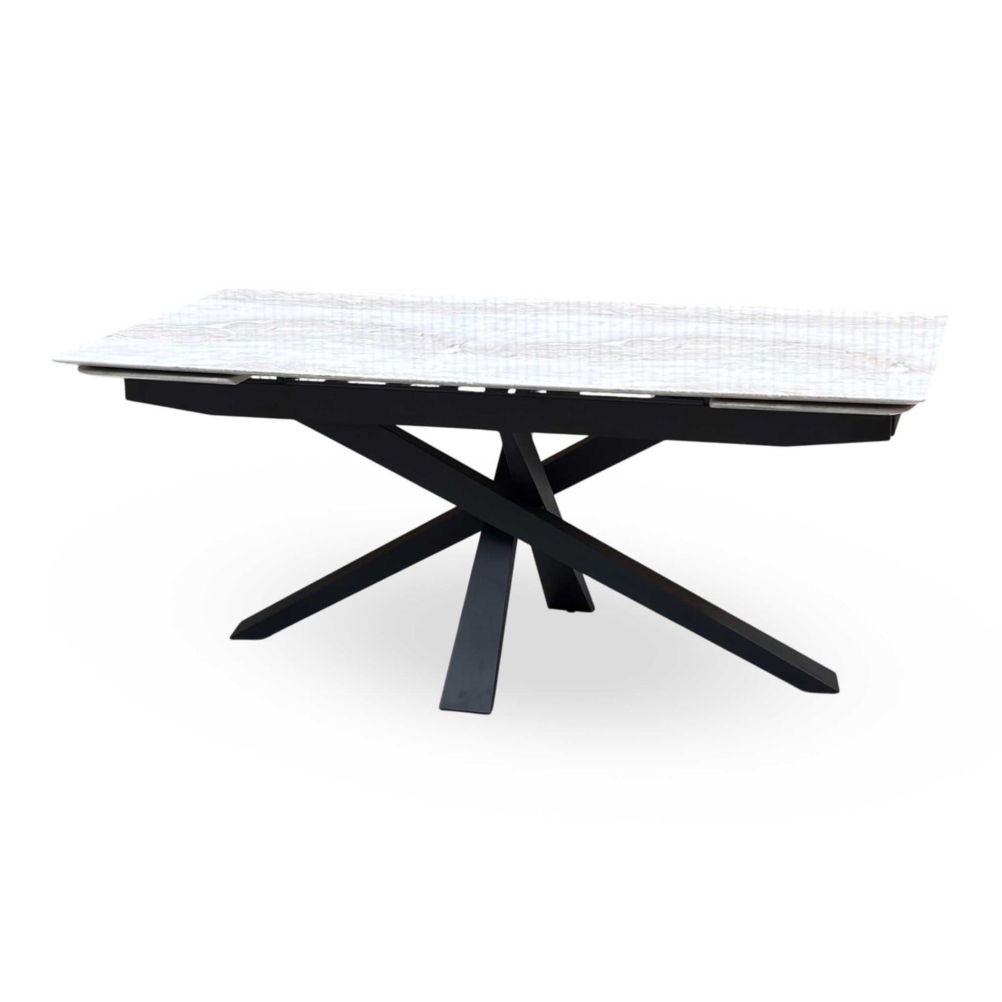‘Germain’ Real Marble Top Large Extending Dining Table