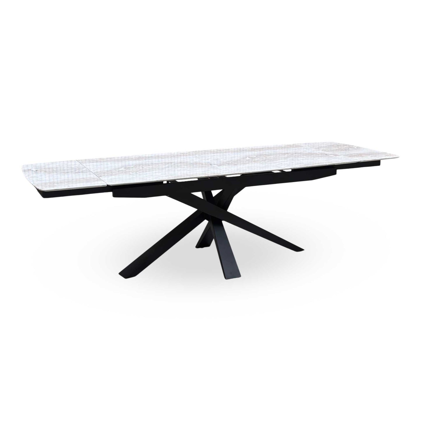 ‘Germain’ Real Marble Top Large Extending Dining Table