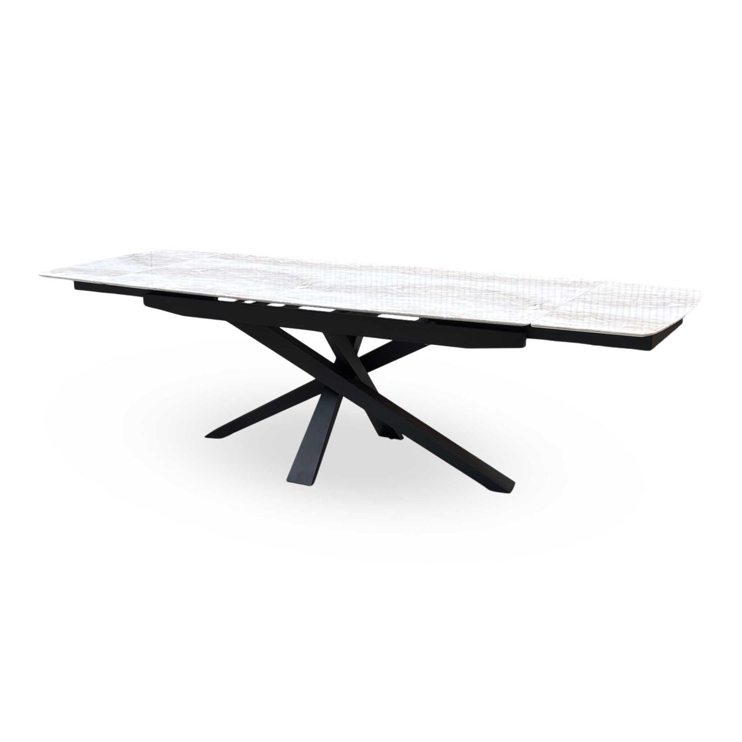 ‘Germain’ Real Marble Top Large Extending Dining Table