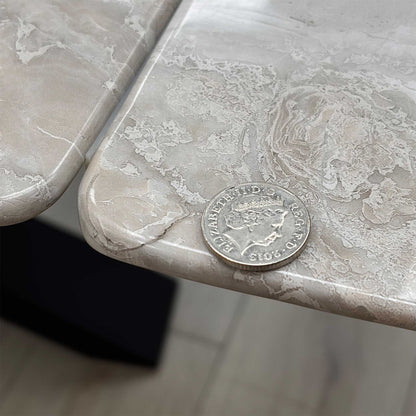 ‘Germain’ Real Marble Top Large Extending Dining Table