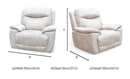 ‘Sloane’ 18177 Marble Cream Velvet Armchair