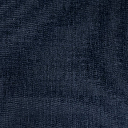 High-definition close-up macro view of the premium Zara Navy Blue upholstery fabric, detailing the fine woven textile texture, durable thread density, and rich deep indigo tonal depth.