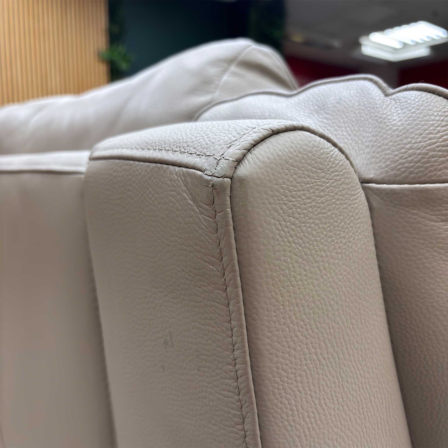 ‘Panache’ Lead Grey Cat-60_23 Leather 3 Seater Power Recliner Sofa with Power Headrests