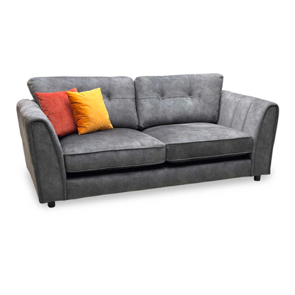 ‘Mariah' Dapple Moleskin-Tri No Insert Fabric 3 Seater Sofa