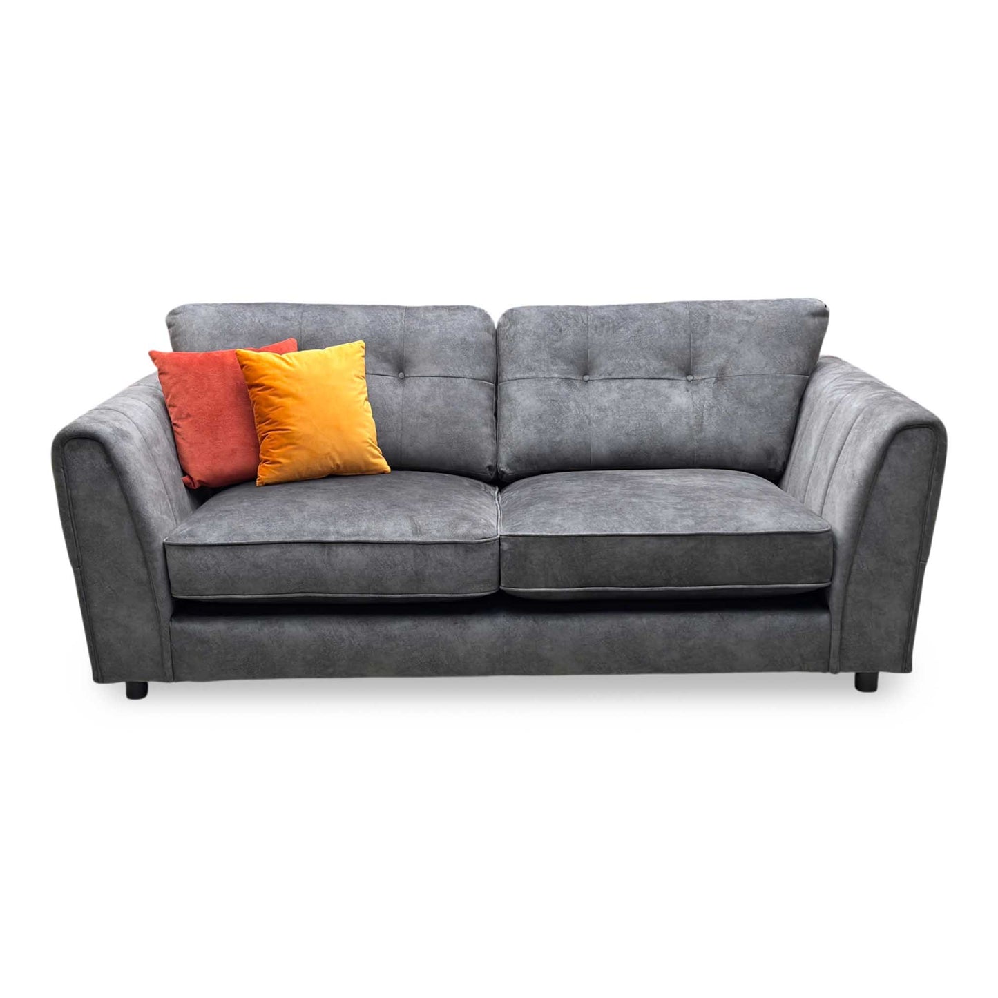 ‘Mariah' Dapple Moleskin-Tri No Insert Fabric 3 Seater Sofa