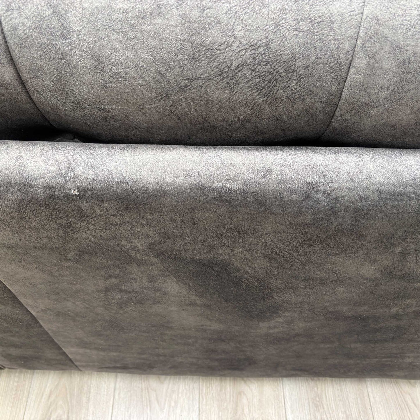 ‘Mariah' Dapple Moleskin-Tri No Insert Fabric 3 Seater Sofa