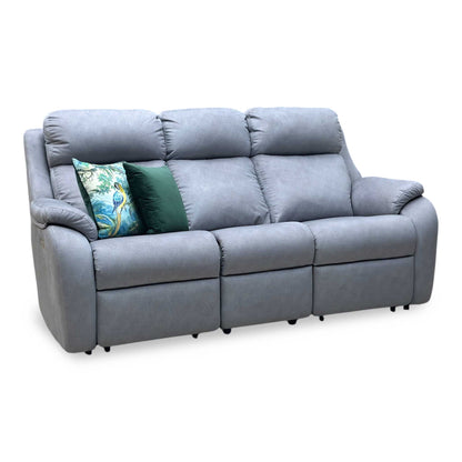 G Plan 'Kingsbury' A124 Stingray Charcoal Grey Fabric 3 Seater Power Recliner Sofa