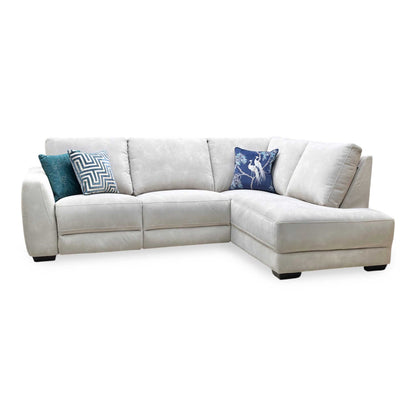 ‘Dinky’ Dexter Ivory 43501 Fabric Power Recliner Right Hand Facing Corner Chaise End Sofa