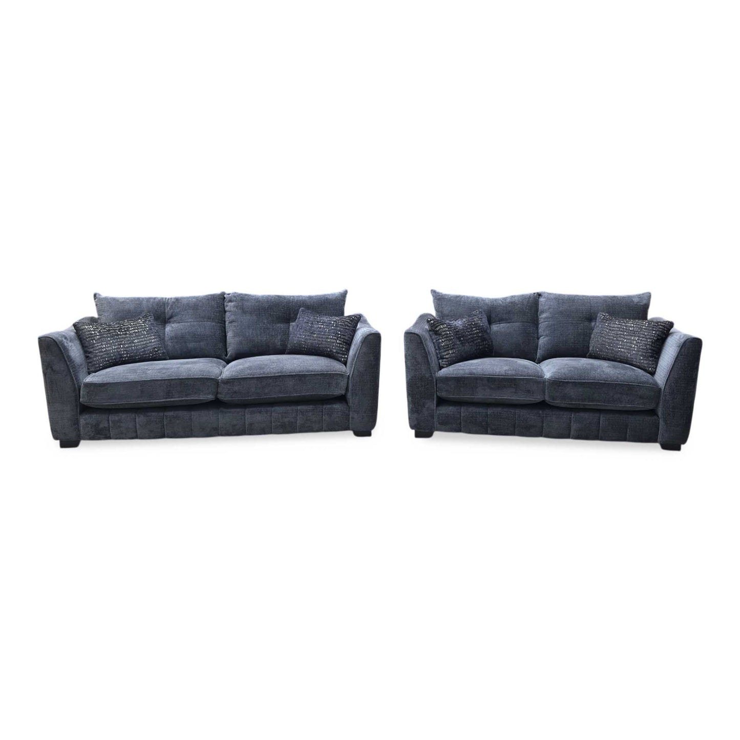 ‘Allure’ Coco Indigo Wng Fabric Classic Back 3 + 2 Seater Sofa Set Furniture Village