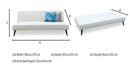 ‘Courtina’ Natural Fabric Sofa Bed