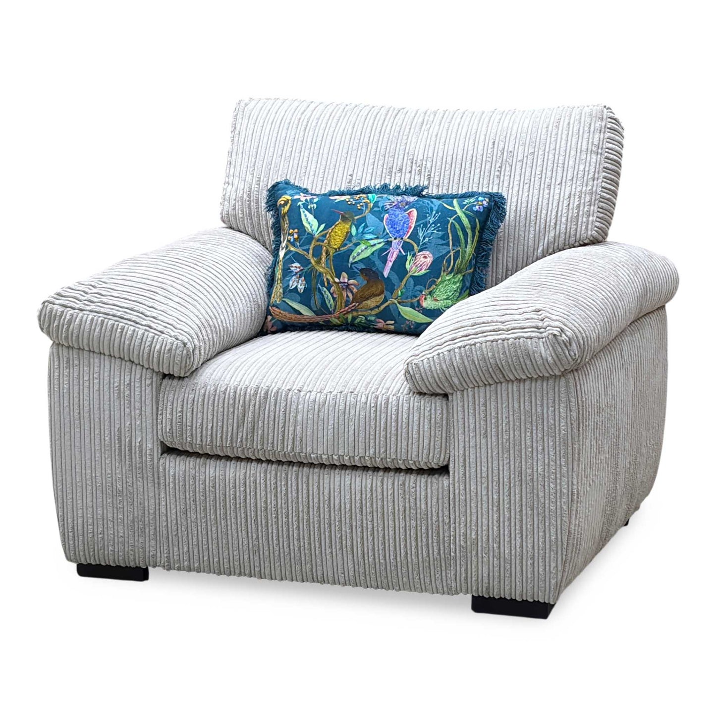 ‘Amalfi’ Silver Fabric Armchair