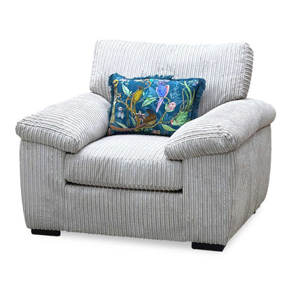 ‘Amalfi’ Silver Fabric Armchair