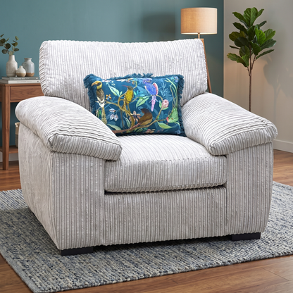 ‘Amalfi’ Silver Fabric Armchair