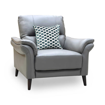 ‘Winner’ Oslo Cat-40_15 Elephant Grey Leather Armchairs - Set of 2