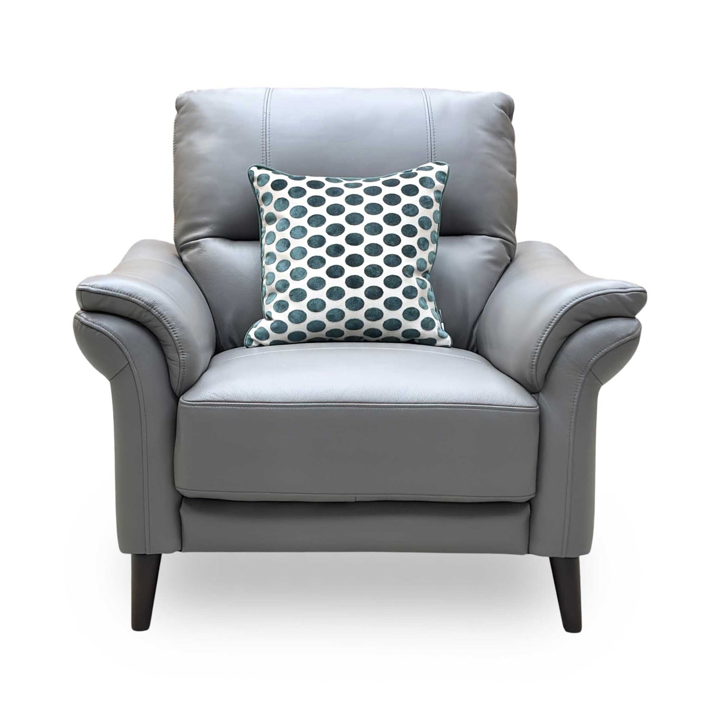 ‘Winner’ Oslo Cat-40_15 Elephant Grey Leather Armchairs - Set of 2