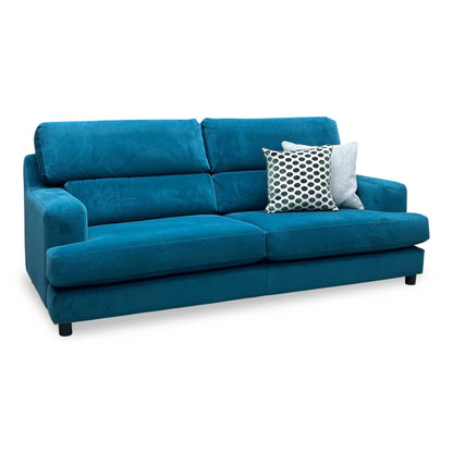 The Lounge Co. ‘Romilly’ Dra008 Dragoneye Teal Wa Ft Fabric 3 Seater Sofa