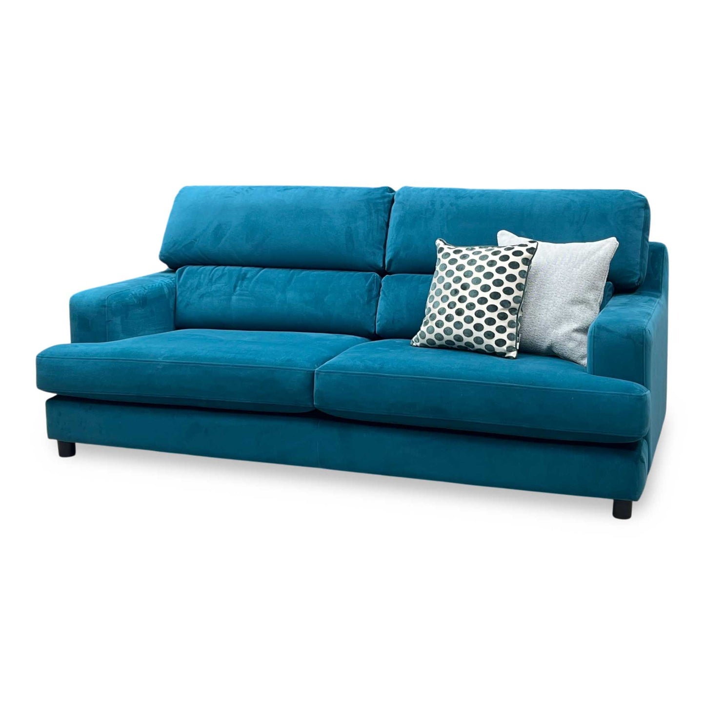 The Lounge Co. ‘Romilly’ Dra008 Dragoneye Teal Wa Ft Fabric 3 Seater Sofa