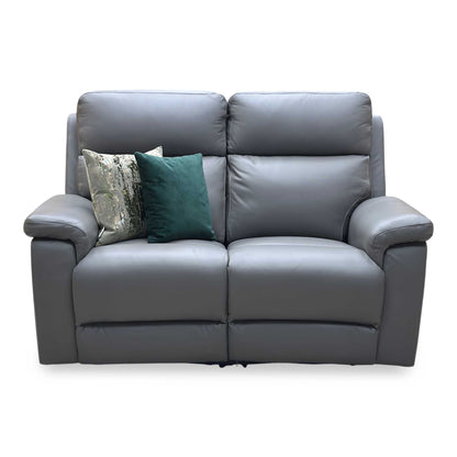 ‘Raven’ Oslo Elephant Grey Cat-40_15 Leather 2 Seater Power Recliner Sofa