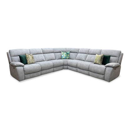 ‘Moreno’ Sfa-Pey-R09 Dove Grey Fabric Large Power Recliner Sofa + Armless Unit + Armless Unit