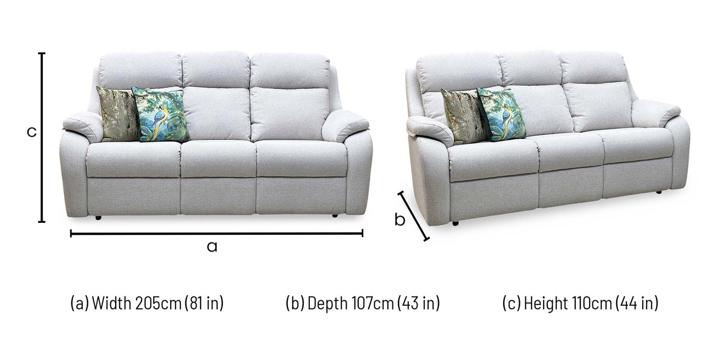 G Plan ‘Kingsbury’ A010 Swift Oatmeal Fabric 3 Seater Sofa