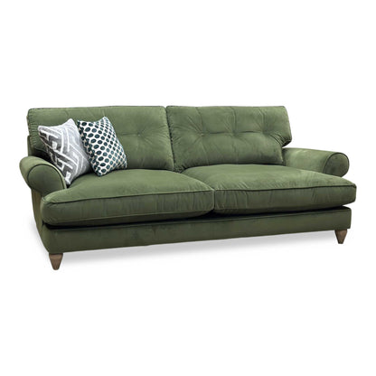 The Lounge Co. ‘Bronwyn’ Woo160 Woodland Moss Green Fabric 4 Seater Classic Back Sofa