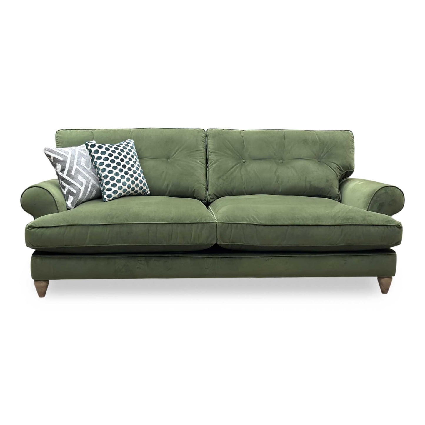 The Lounge Co. ‘Bronwyn’ Woo160 Woodland Moss Green Fabric 4 Seater Classic Back Sofa