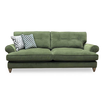 The Lounge Co. ‘Bronwyn’ Woo160 Woodland Moss Green Fabric 4 Seater Classic Back Sofa