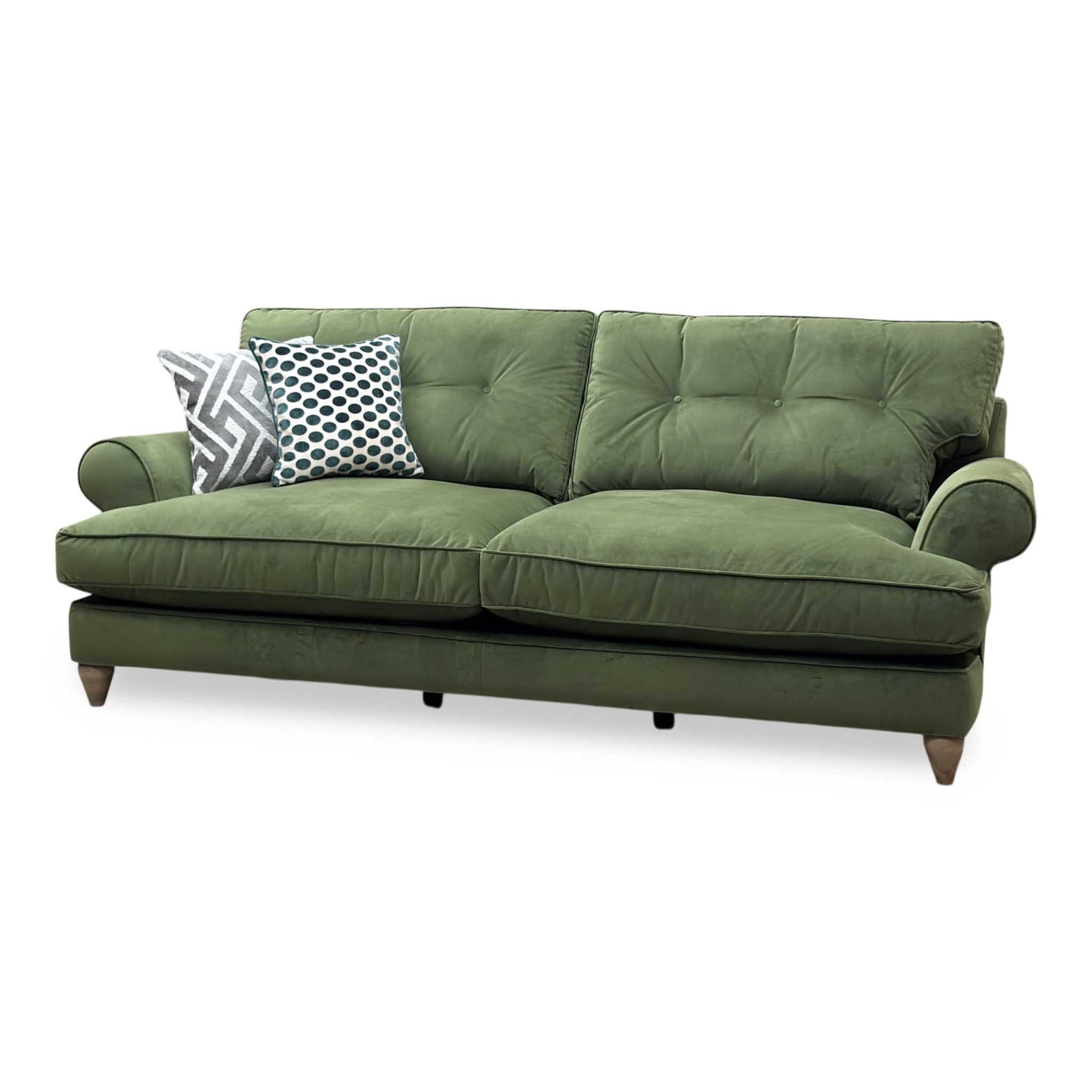The Lounge Co. ‘Bronwyn’ Woo160 Woodland Moss Green Fabric 4 Seater Classic Back Sofa