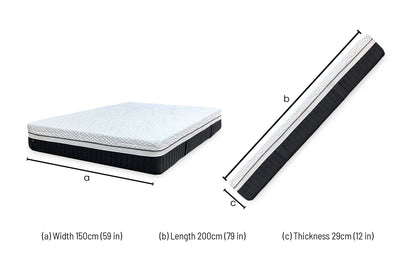 Emma Mattress Diamond Deluxe Hybrid Soft Tension Diamond Cool Foam Mattress - King
