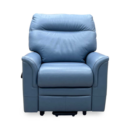 G Plan ‘Malvern’ L857 Cambridge Sky Blue Leather Small Rise and Recliner Chair