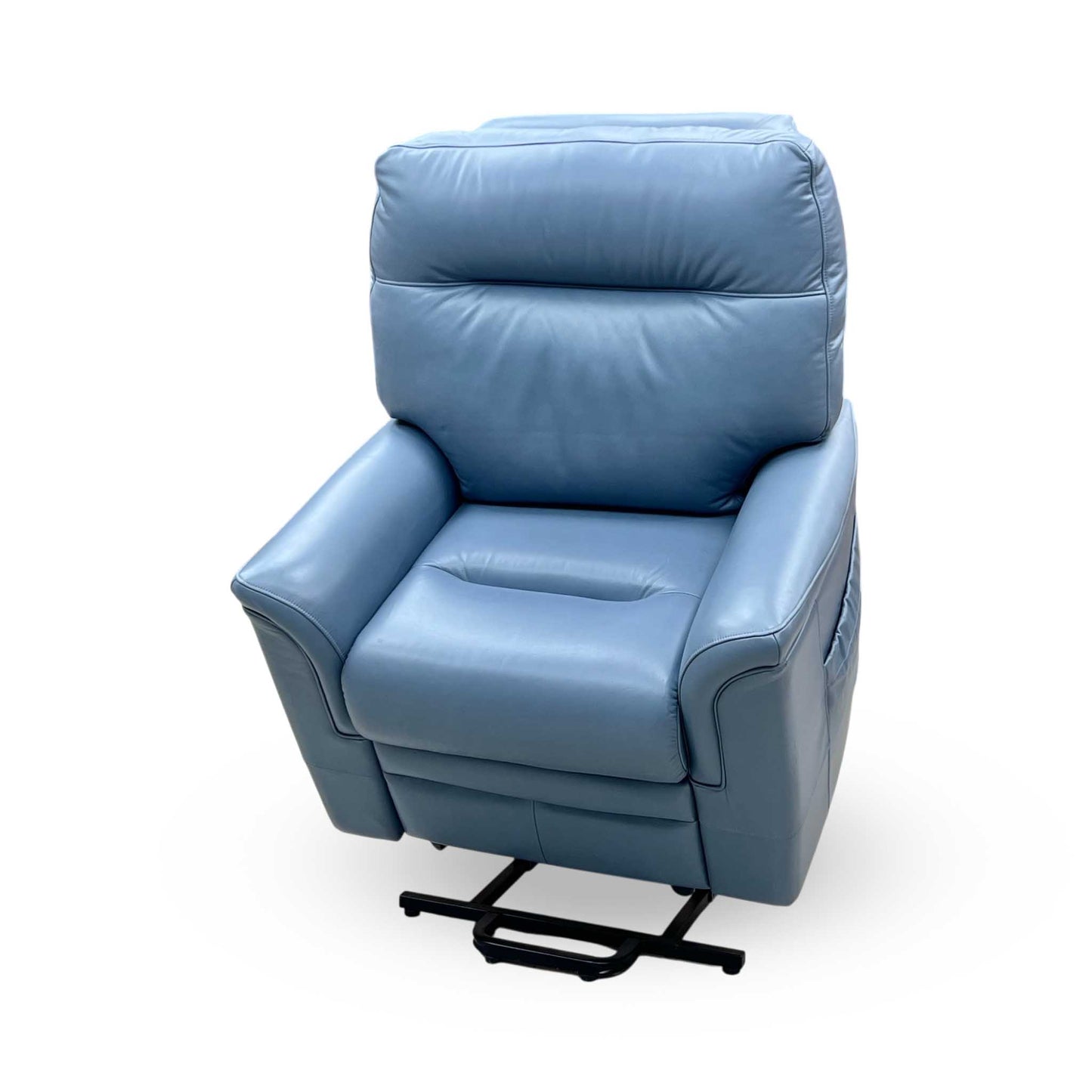 G Plan ‘Malvern’ L857 Cambridge Sky Blue Leather Small Rise and Recliner Chair