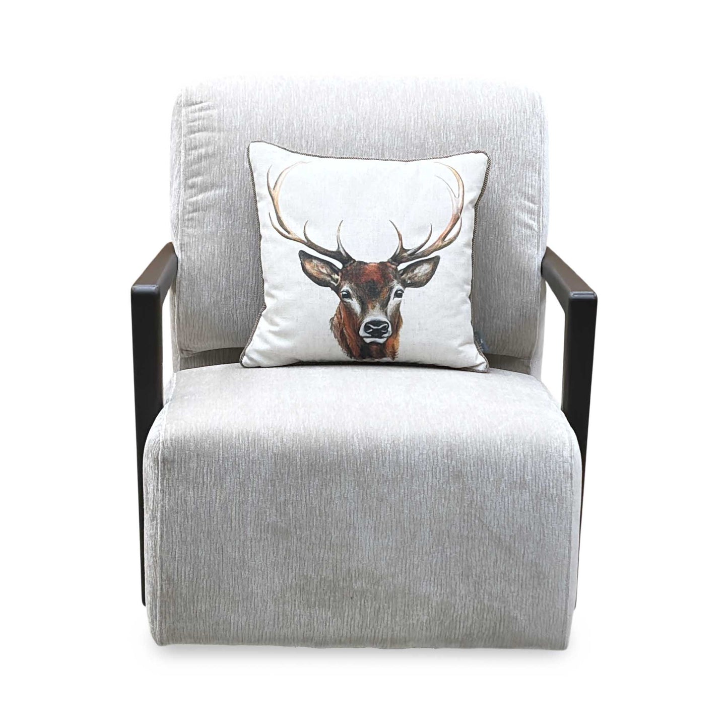 ‘Aphrodite’ California Cobblestone Grey Dw Fabric Accent Swivel Chair