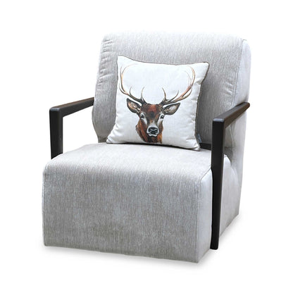 ‘Aphrodite’ California Cobblestone Grey Dw Fabric Accent Swivel Chair