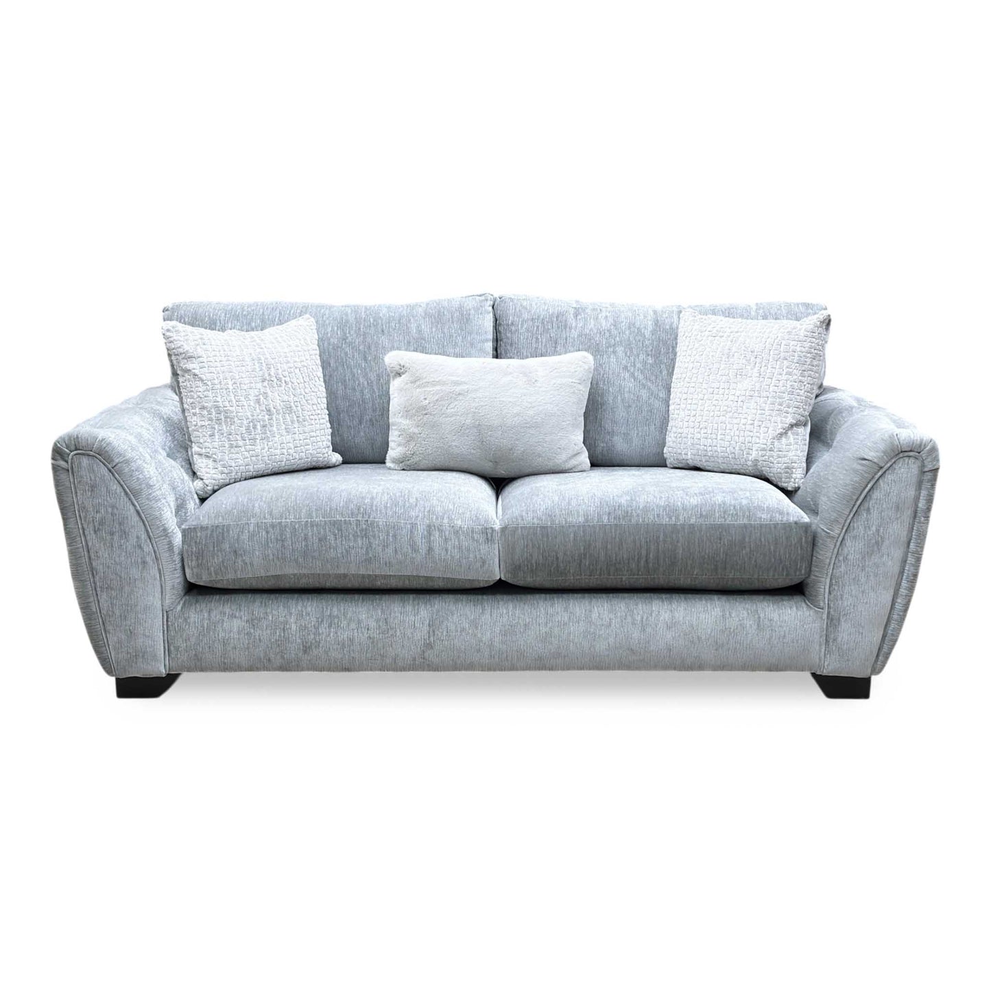 'Aphrodite’ California Mist Grey Dw Ft Fabric 3 Seater Sofa