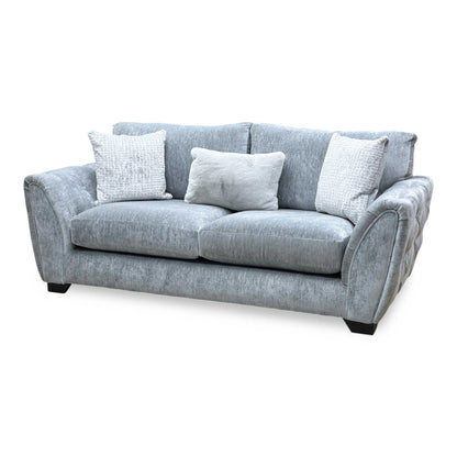 'Aphrodite’ California Mist Grey Dw Ft Fabric 3 Seater Sofa