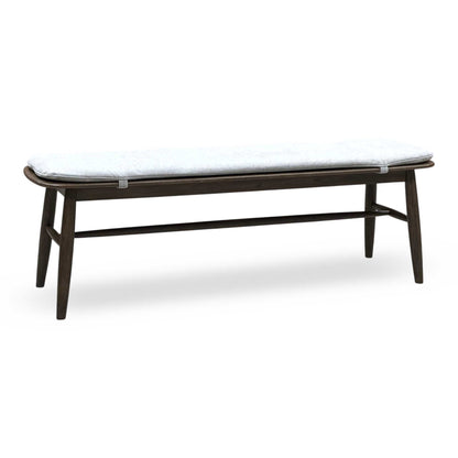 ‘Stockholm' Dark Oak Large Extending Dining Table with 4 Grey Upholstered Dining Chairs and 150cm Dining Bench + Grey Bench Pad Furniture Village