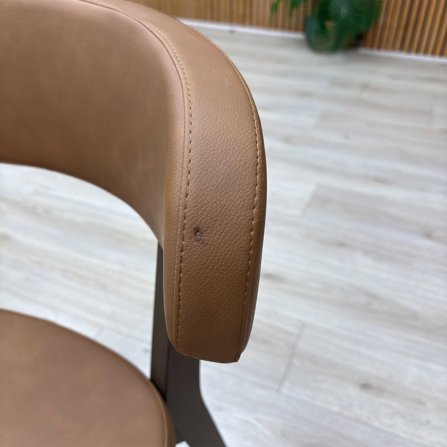 Connubia ‘Siren’ S0b-Vintage Tobacco Brown Faux Leather Set of 6 Graphite Wooden Leg Dining Chairs