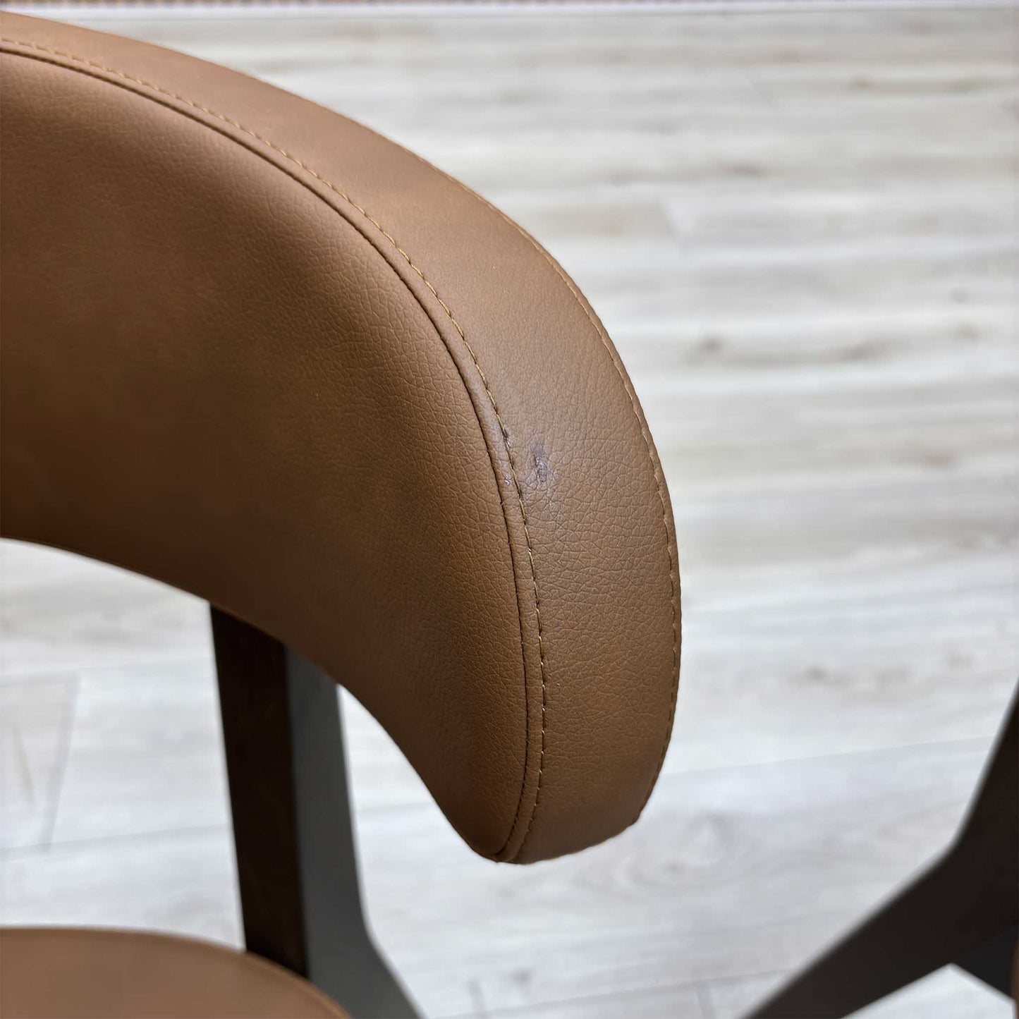 Connubia ‘Siren’ S0b-Vintage Tobacco Brown Faux Leather Set of 6 Graphite Wooden Leg Dining Chairs