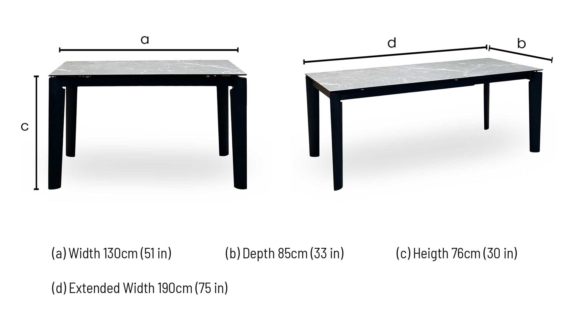 Connubial ‘Rosa’ Wdn Grp-Arn Ceramic Top Extending Dining Table with Wooden Legs Furniture Village