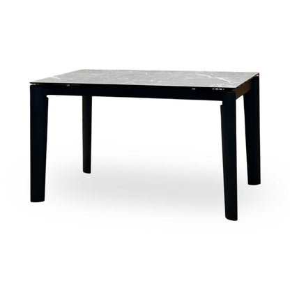 Connubial ‘Rosa’ Wdn Grp-Arn Ceramic Top Extending Dining Table with Wooden Legs Furniture Village