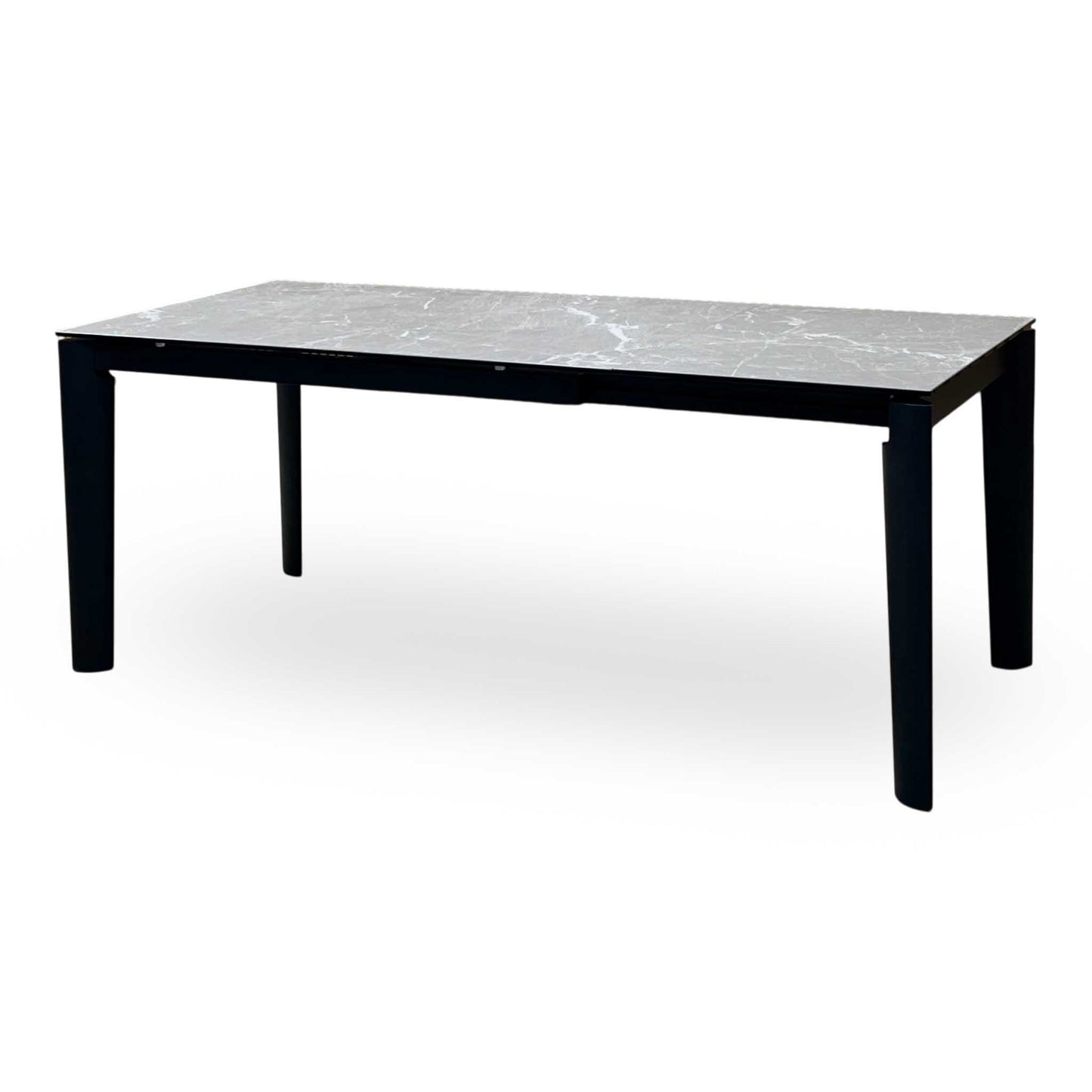 Connubial ‘Rosa’ Wdn Grp-Arn Ceramic Top Extending Dining Table with Wooden Legs Furniture Village