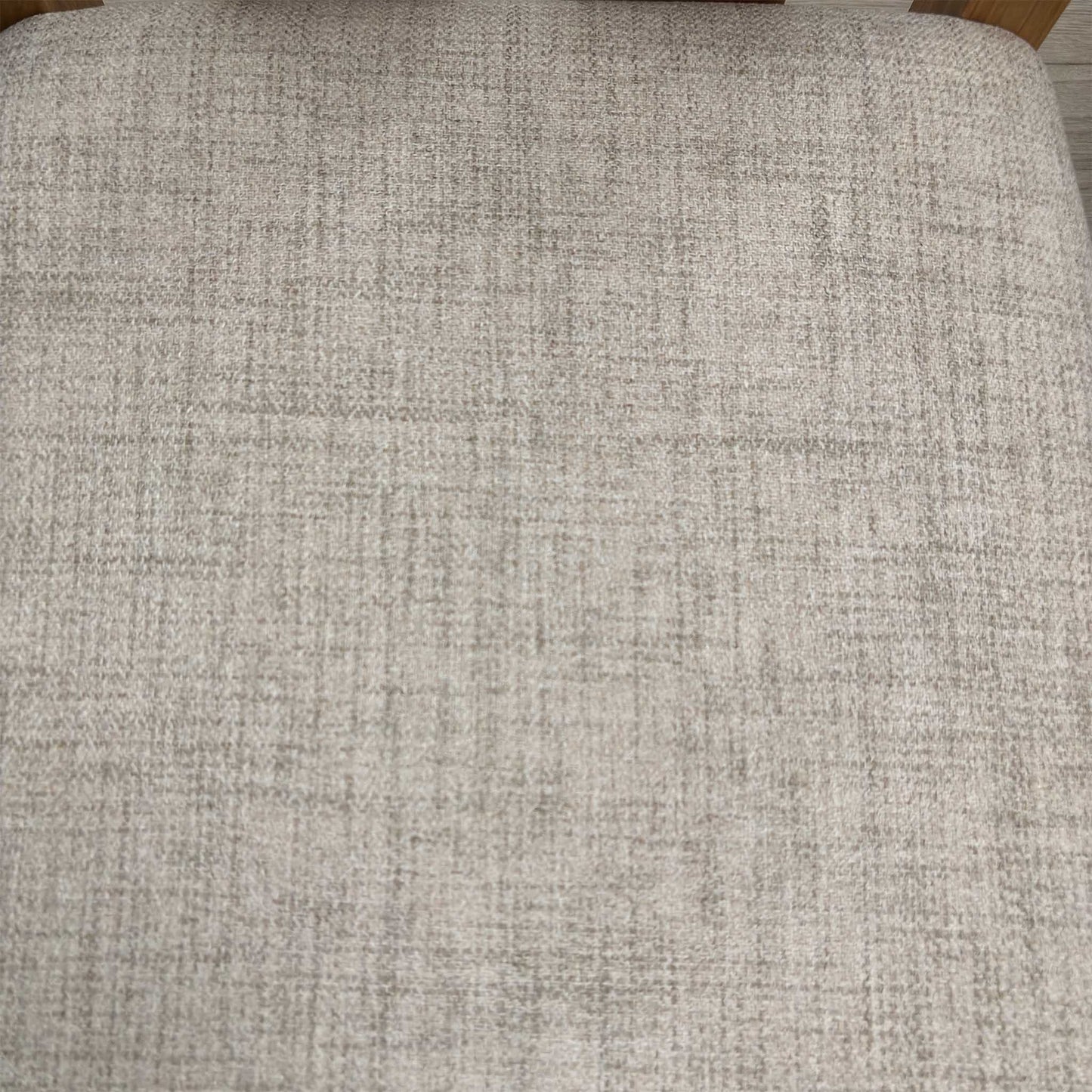 High-definition close-up macro view of the premium Clay upholstery fabric, detailing the tight textured weave matrix, soft-touch finish, and versatile earthy neutral tonal depth.