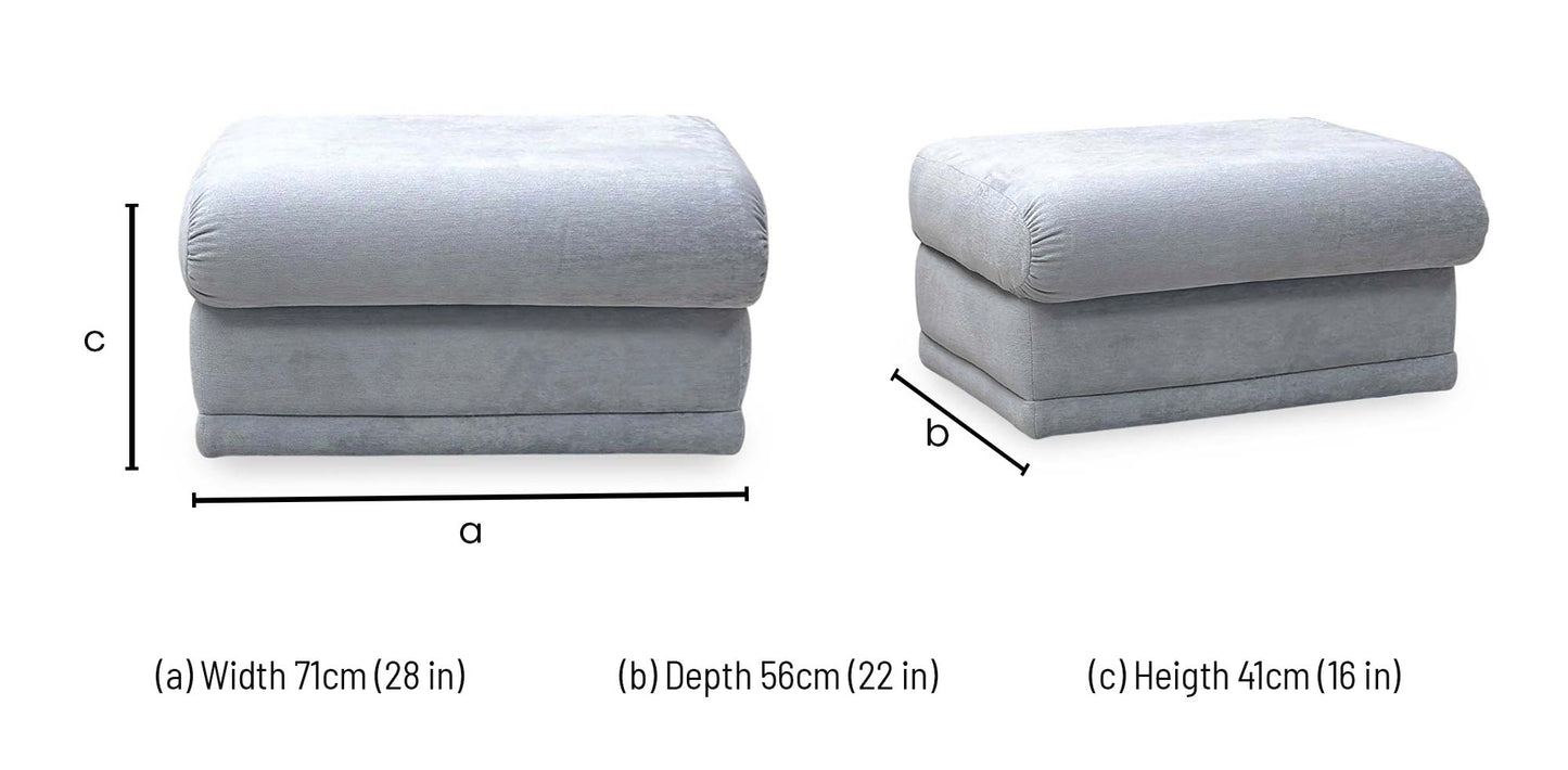 G Plan 'Malvern’ Grey Fabric Storage Footstool