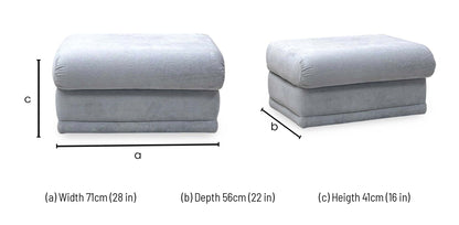 G Plan 'Malvern’ Grey Fabric Storage Footstool