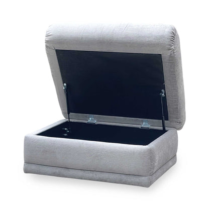 G Plan 'Malvern’ Grey Fabric Storage Footstool