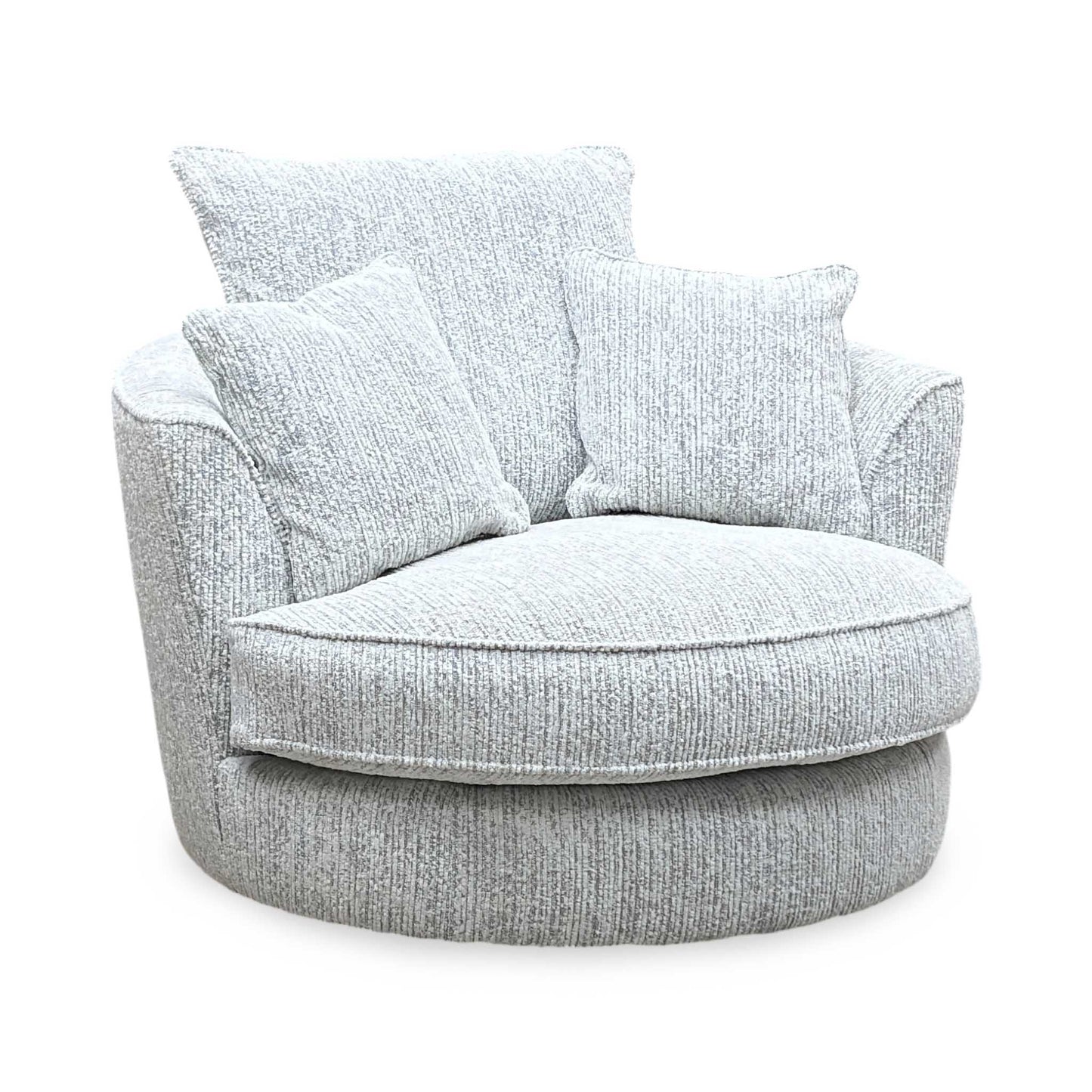 ‘Legend’ Gabriel Snow Grey Classic Back Swivel Chair
