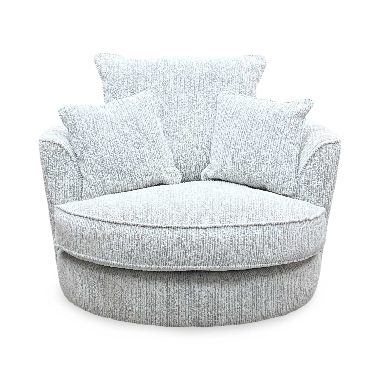 ‘Legend’ Gabriel Snow Grey Classic Back Swivel Chair