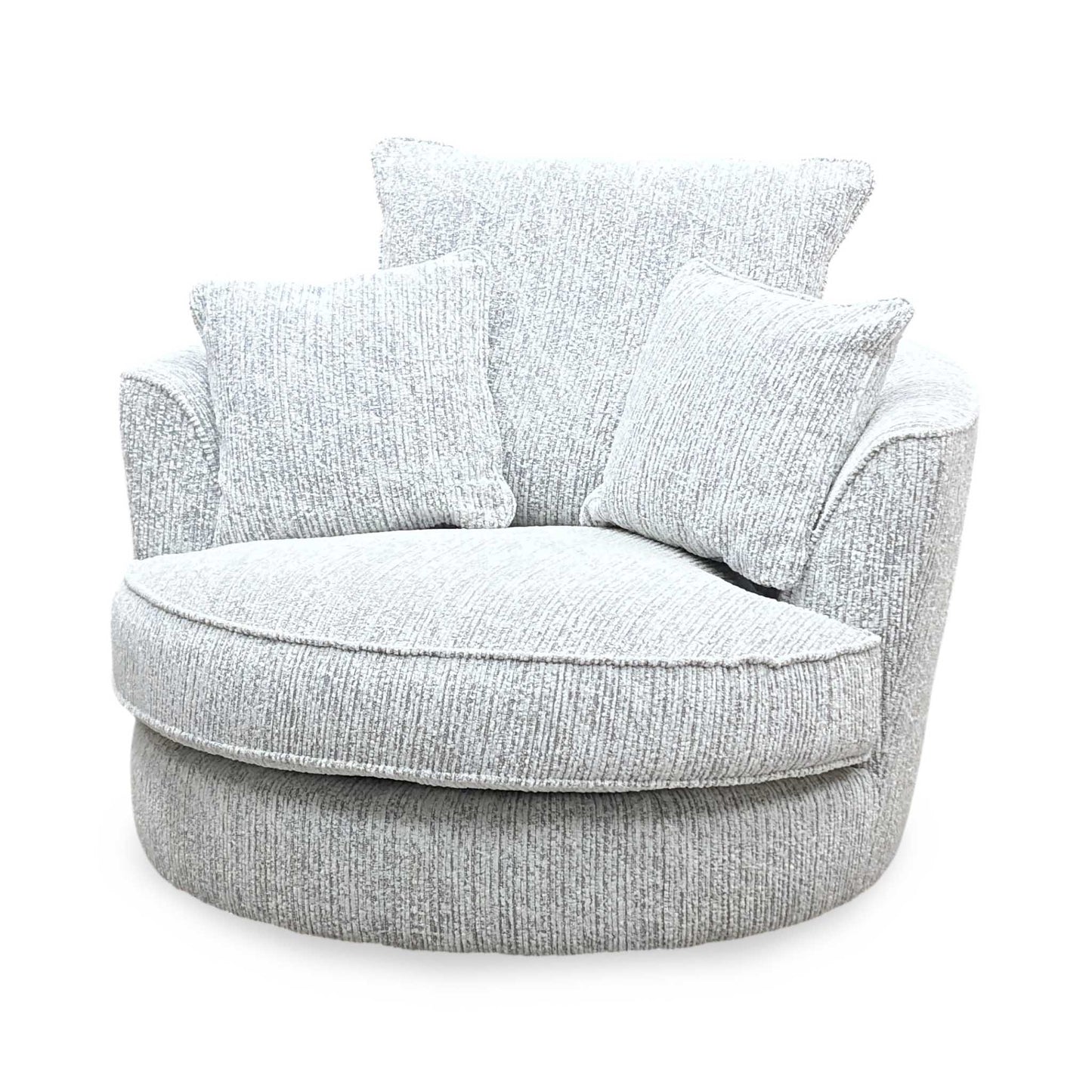 ‘Legend’ Gabriel Snow Grey Classic Back Swivel Chair